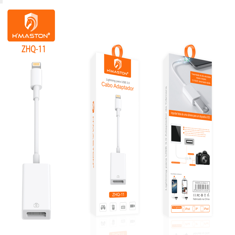 Cabo Otg Usb Compatível Com iPhone E iPad Pendrive Teclado Estável não é fácil mau em Oferta na Shopee