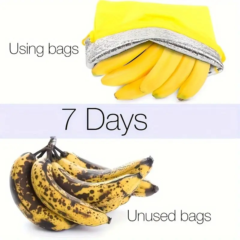 Saco de armazenamento de banana amarela com etiqueta "Banana" - Material PP durável e lavável em Oferta na Shopee