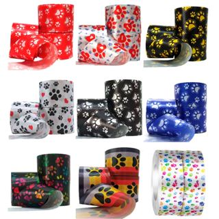 Fita de Cetim Estampada Patinha N9 - Rolo com 10 Metros em Oferta na Shopee