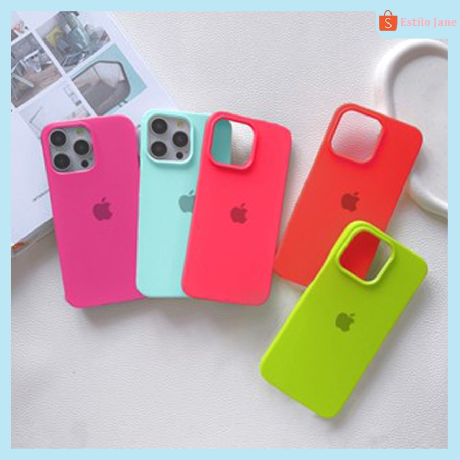 Capa de silicone com toque suave resistente a quedas compatível com iPhone 11 12 13 14 15 Pro Max Plus