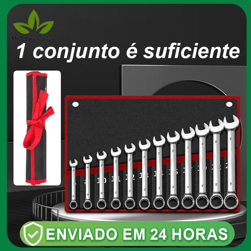 Jogo Chave Combinada Boca Estrela  Profissional combinação de aço carbono Chave fixa em Oferta na Shopee