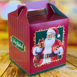 10 CAIXA PANETONE MALETA C/ ALCA - NOEL 5706 (NATAL 2025 IDEIA) (CHOCO)