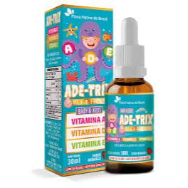 ADE-TRIX Kids Vitaminas A, D, E 30ml - Sabor Morango Flora Nativa