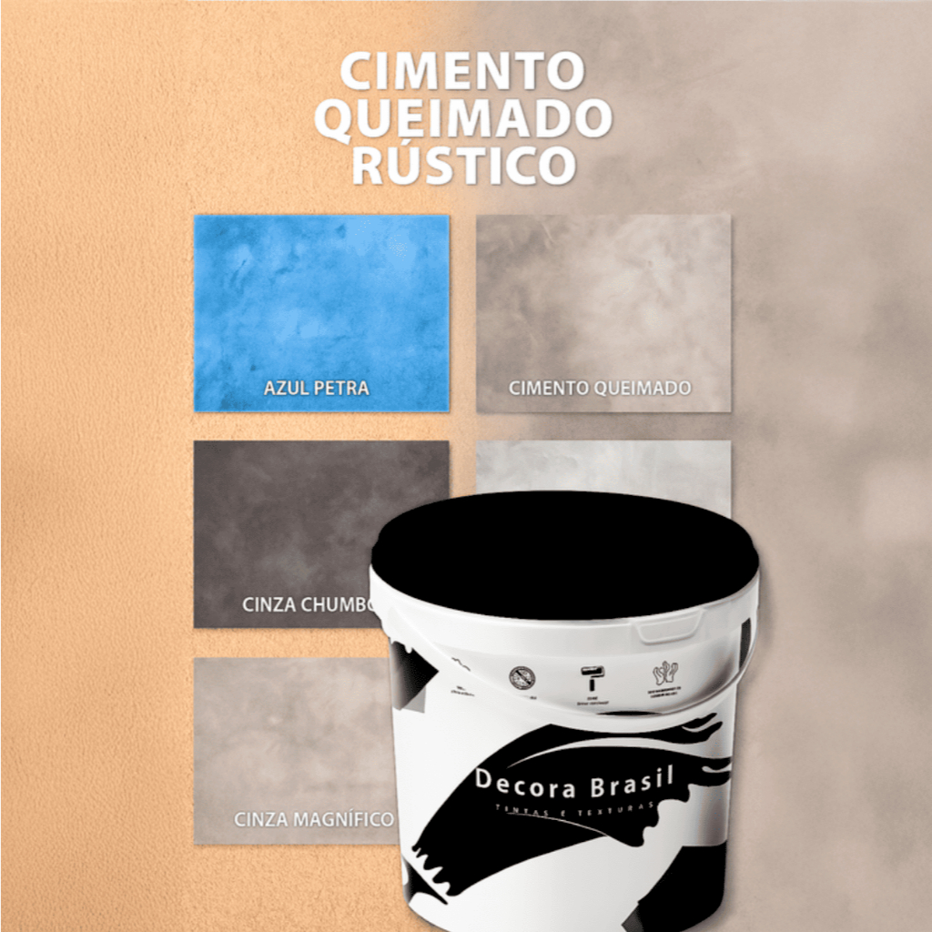 Efeito Cimento Queimado Texturizado Rústico Acabamento Fosco em Oferta na Shopee
