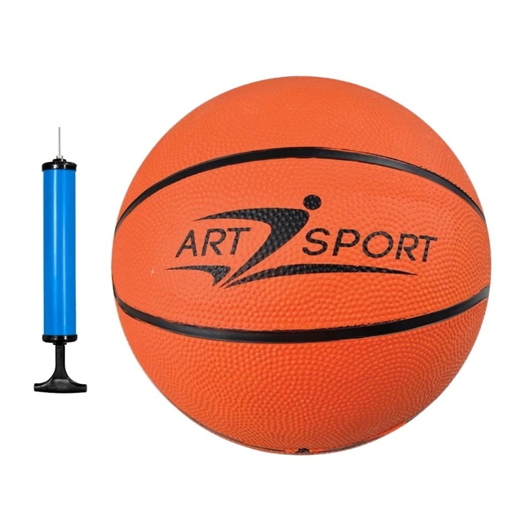 Kit Bola De Basquete Quadra Tam 7 & Bomba P/encher Com Bico