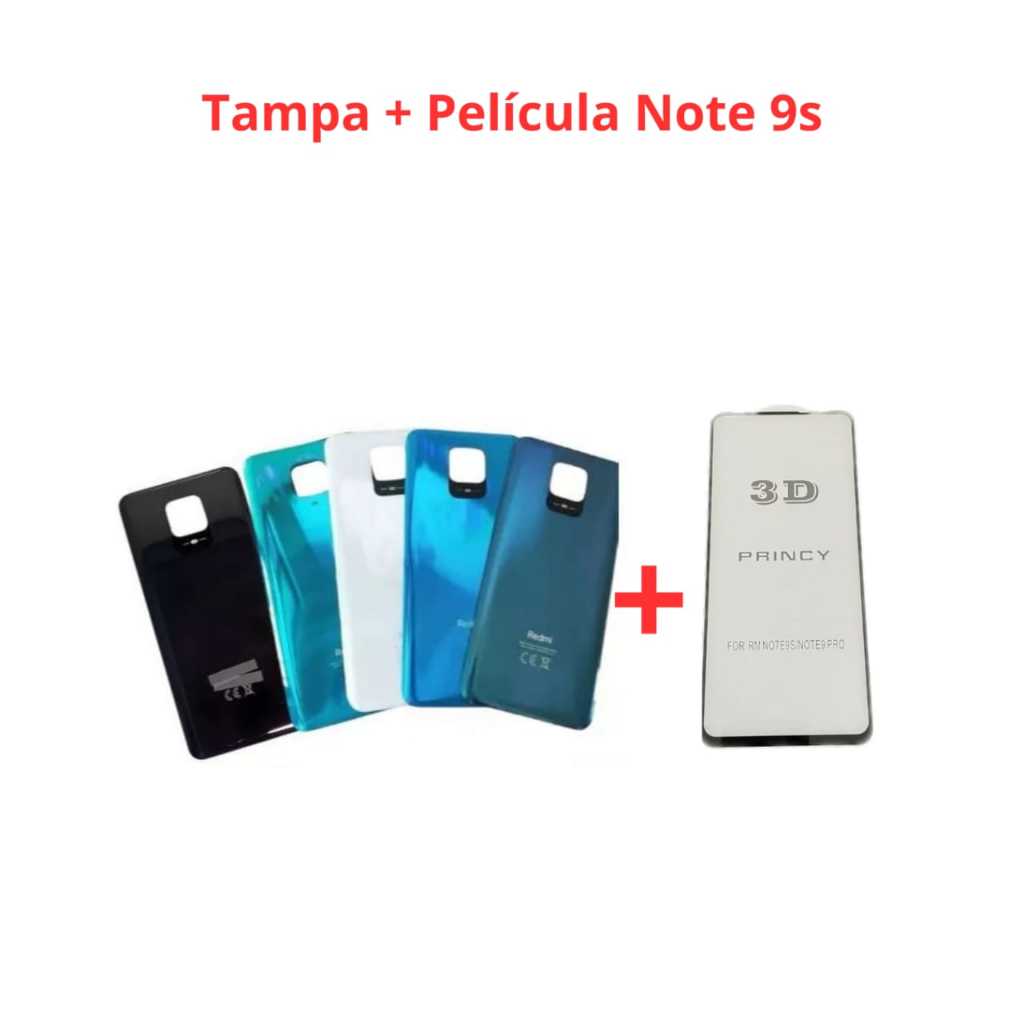 Tampa Traseira + Película De Vidro 3D Note 9S