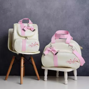 Bolsa Super Luxo Maternidade Kit 2 Peças Para Bebê Mochila Baby 2 Em 1
