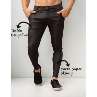 Calça Alfaiataria Masculina Skinny Premium Bengaline em Oferta na Shopee