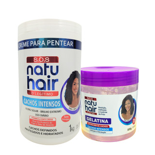 Kit Creme para pentear Cachos Intensos + Gelatina Ativadora de Cachos [Cachos Intensos] Natuhair