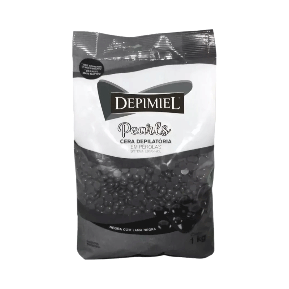 Cera Depilatória Depimiel Granulada Lama Negra  1Kg em Oferta na Shopee