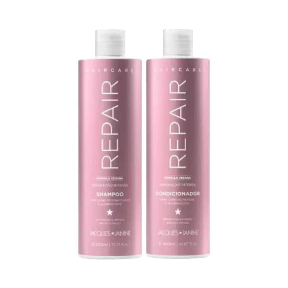 Kit Jacques Janine Hair Care Repair Shampoo 450ml + Condicionador 440ml em Oferta na Shopee