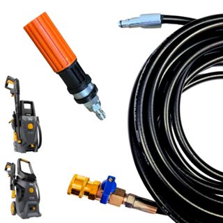 Mangueira Trama de Nylon Com Registro + Bico Variador Para Lavadoras de Alta Pressão Wap WL1820, 2660 em Oferta na Shopee