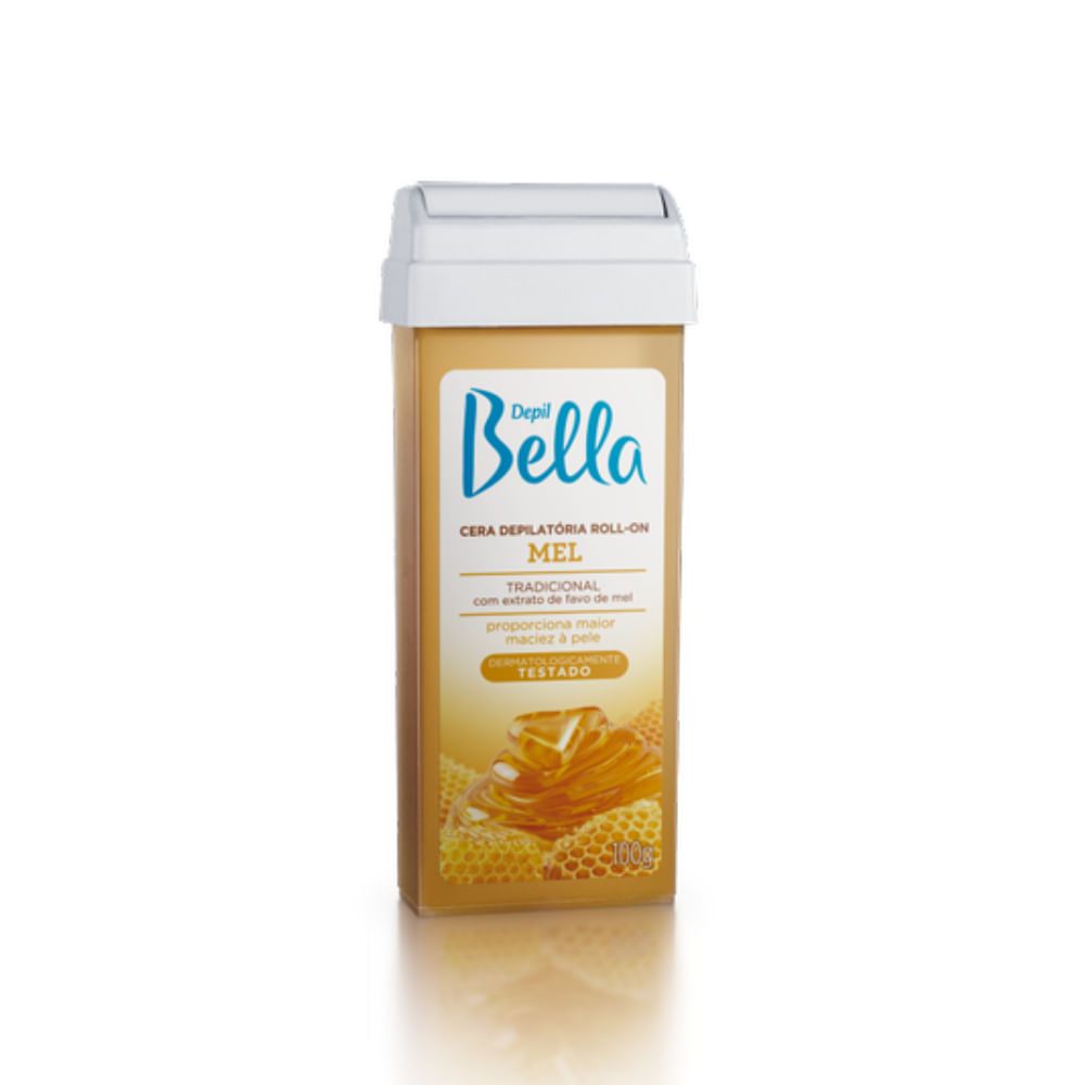 Cera Depilatória Depil Bella Roll-on Mel 100g em Oferta na Shopee