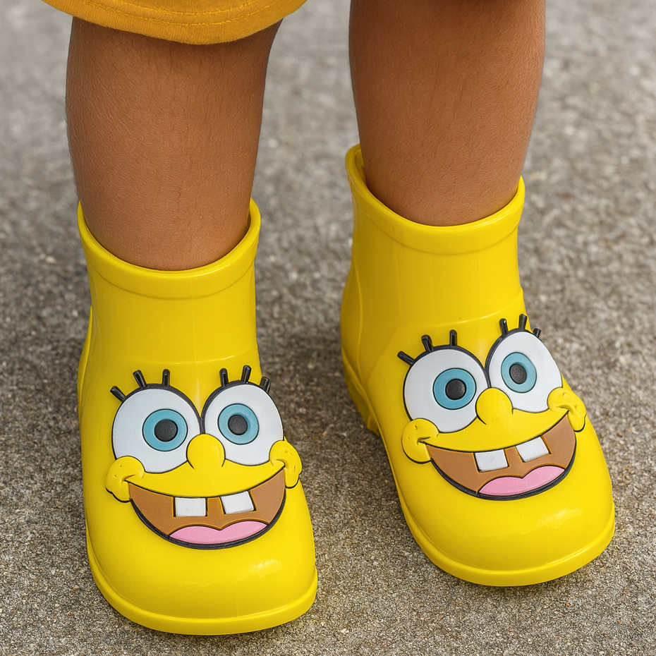 Galocha Infantil Menino Divertidas Bota de Chuva Masculina impermeável e Antiderrapante