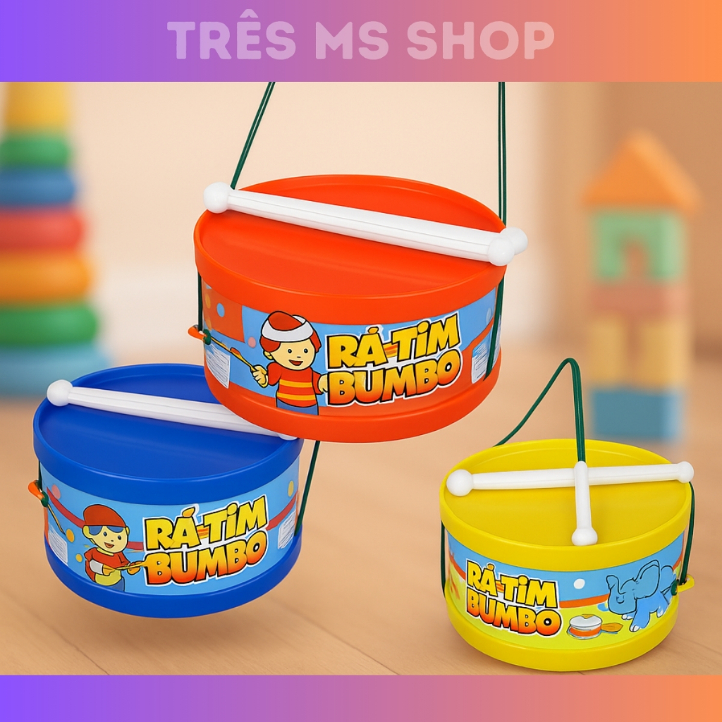 Brinquedo Didático Tambor Bateria Criança Kids Exclusivo Top Kits