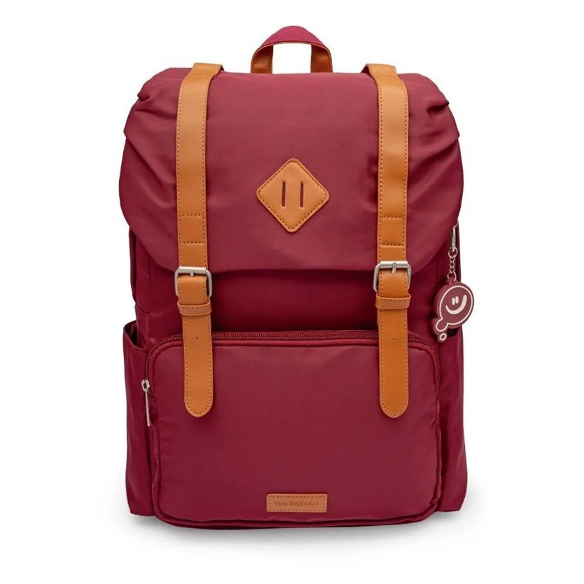 Mochila Escolar Trabalho Imaginarium Bordô Caramelo Todo Dia para Laptop Notebook até 14 Polegadas em Oferta na Shopee