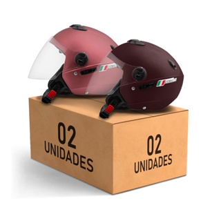 Kit 2 Capacete Aberto New Atomic Elite Unissex barato em Oferta na Shopee