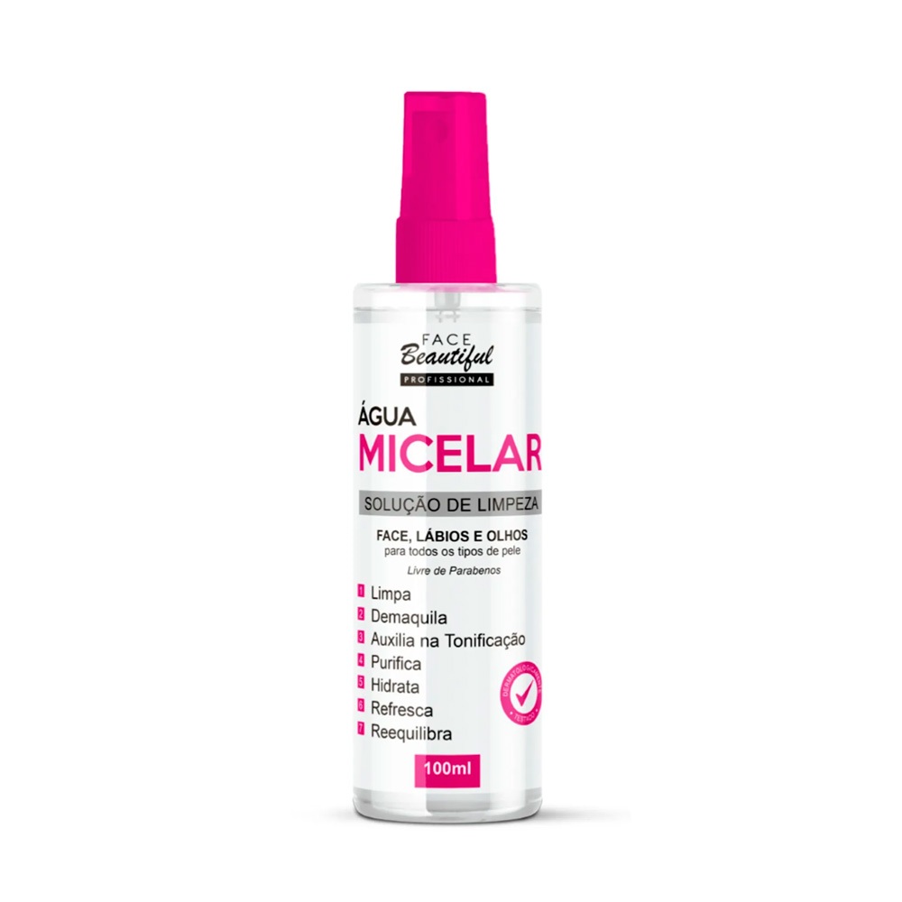 Água Micelar Solução de Limpeza Face Beautiful 100ml