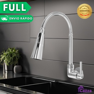 Torneira Pia Cozinha Gourmet Inox Chuveirinho Cozinha Parede Flexível 2 Jatos METAL INOX em Oferta na Shopee