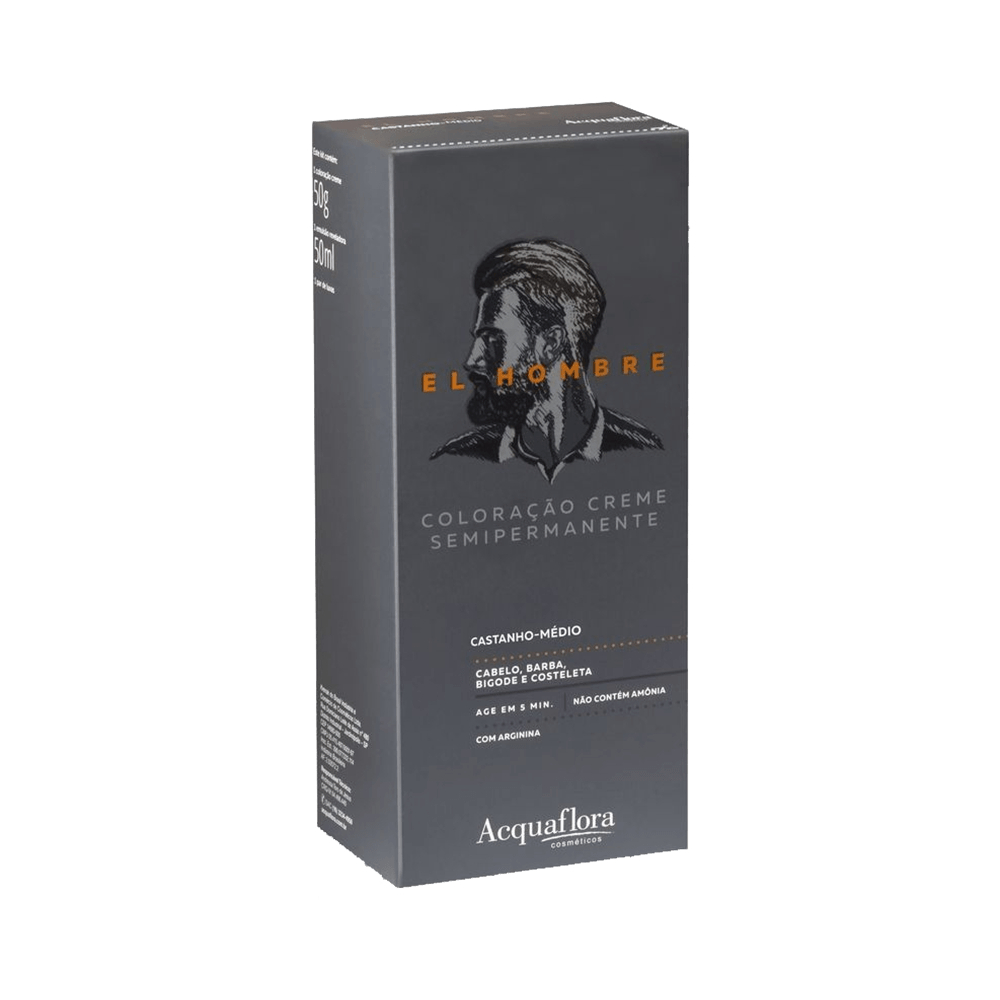 Tonalizante Acquaflora El Hombre 4.0 Castanho Médio em Oferta na Shopee