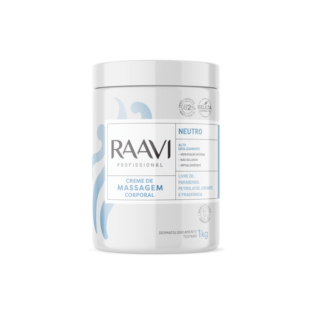 Creme de Massagem Raavi Corporal Neutro 1000g em Oferta na Shopee