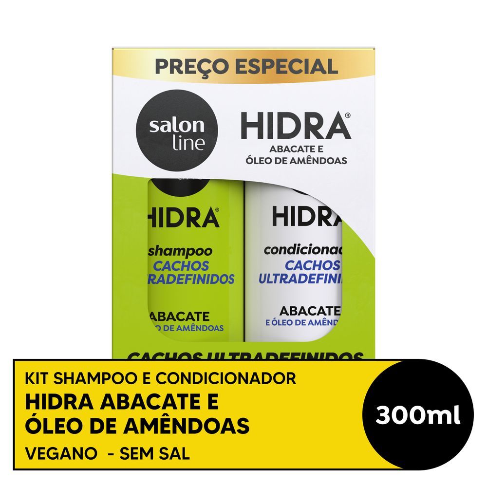 Kit Shampoo + Condicionador Hidra Cachos Ultra Definidos Salon Line 300ml em Oferta na Shopee