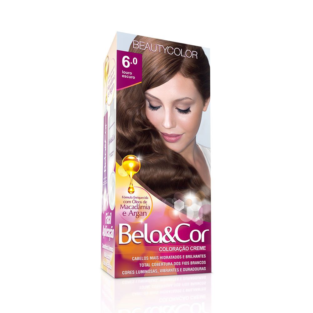 Coloração Creme Bela&Cor 6.0 Louro Escuro