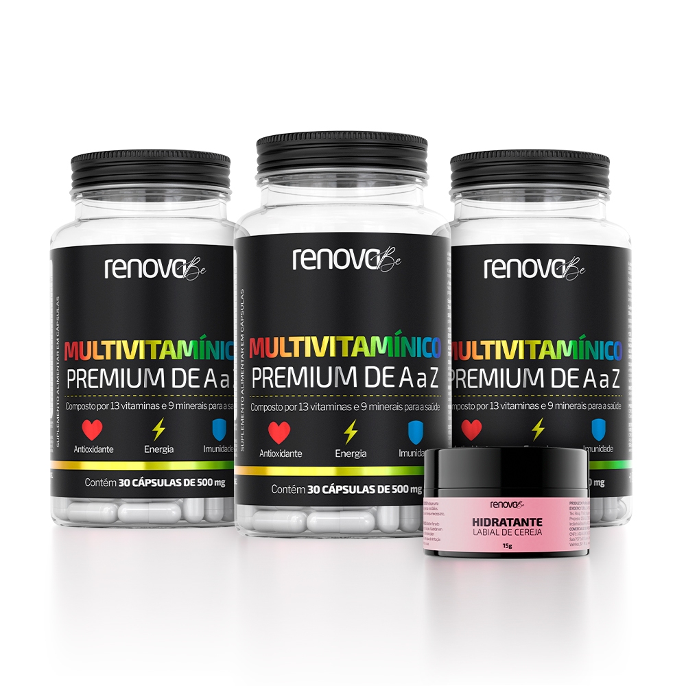 3 Suplementos Alimentares Multivitamínico Premium Renova Be em Oferta na Shopee