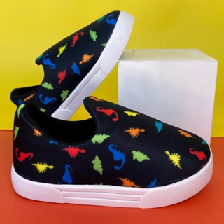 Tênis Infantil Menino Dino Estampado Calce Fácil Confortável Sola Reta Casual Escolar Promoção em Oferta na Shopee