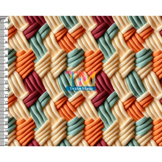 Tecido OXFORD estampado digital - Tramas - Tricô - Tiras - Bambu em Oferta na Shopee