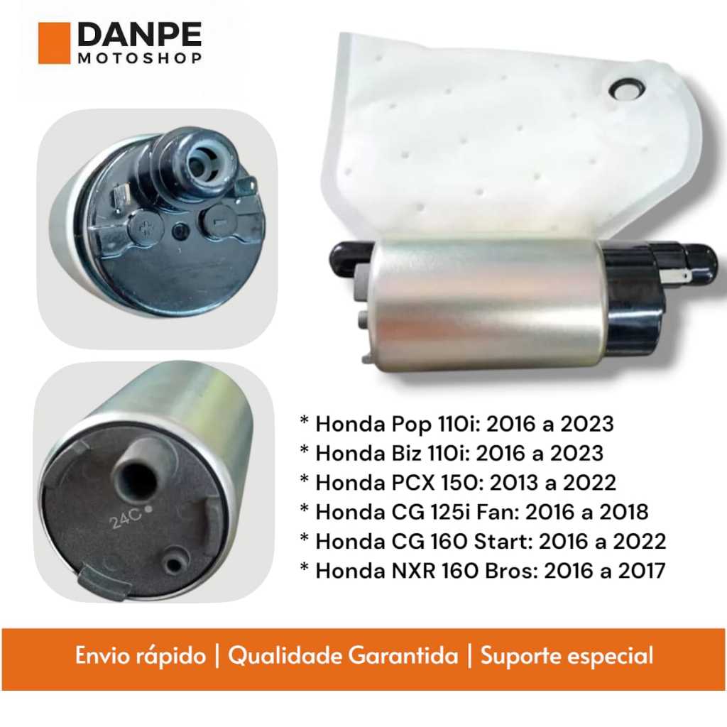 Refil Bomba Combustivel Start 160/ Biz 110i/ Pop 110i/ Pcx 150 2014 Até 2022/ Fan 125i Com Filtro em Oferta na Shopee
