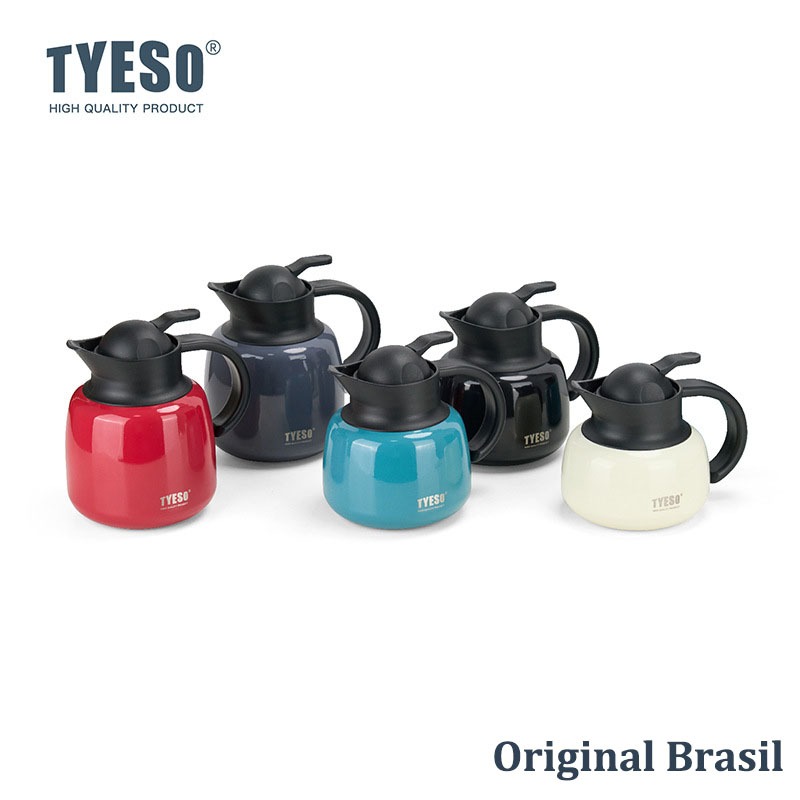 TYESO Cafeteira Térmica 750ml com Filtro - Aço Inoxidável Mantém Quente por Horas para Escritório e Casa em Oferta na Shopee