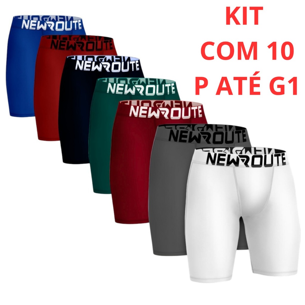 Kit Cuecas Boxer Ciclista Adulto Microfibra Modelo Longo em Oferta na Shopee