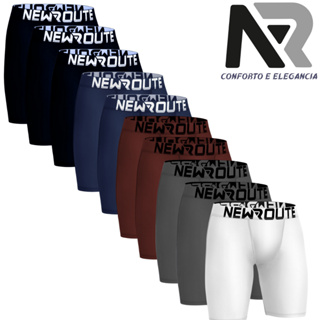 Kit 5 Cueca Box Ciclista Boxer Perna Longa Lisa Microfibra em Oferta na Shopee