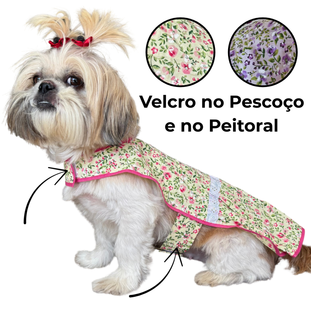 Vestido com Velcro Ajustável Carnaval para Pet Verão - Fantasia Roupinha pra Cachorro - Roupa Para Macho e Fêmea em Oferta na Shopee