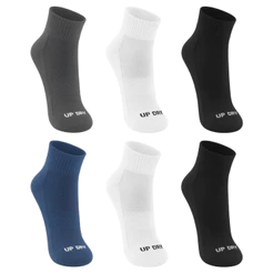 Kit 6 Pares Meias Up Dry Esportiva Cano Médio Anti Bolha Corrida Bike Ciclismo Caminhada Academia