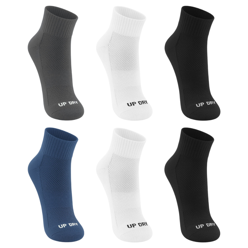 Kit Com 6 Pares Meias Esportivas Up Dry Cano Médio Anti Bolha Corrida Caminhada Academia em Oferta na Shopee