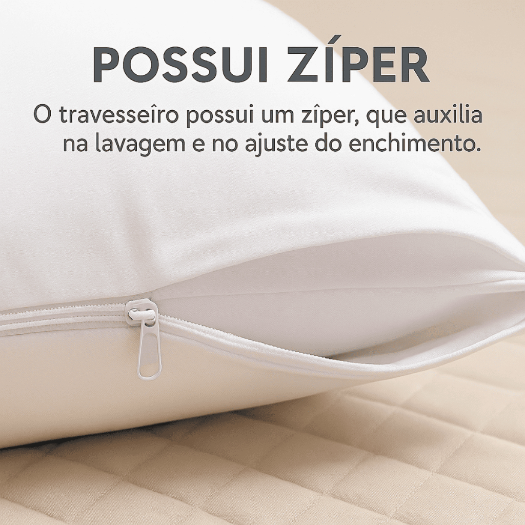 Fronha Impermeável Body Pillow Grávida 135x40 cm Sem Barulho