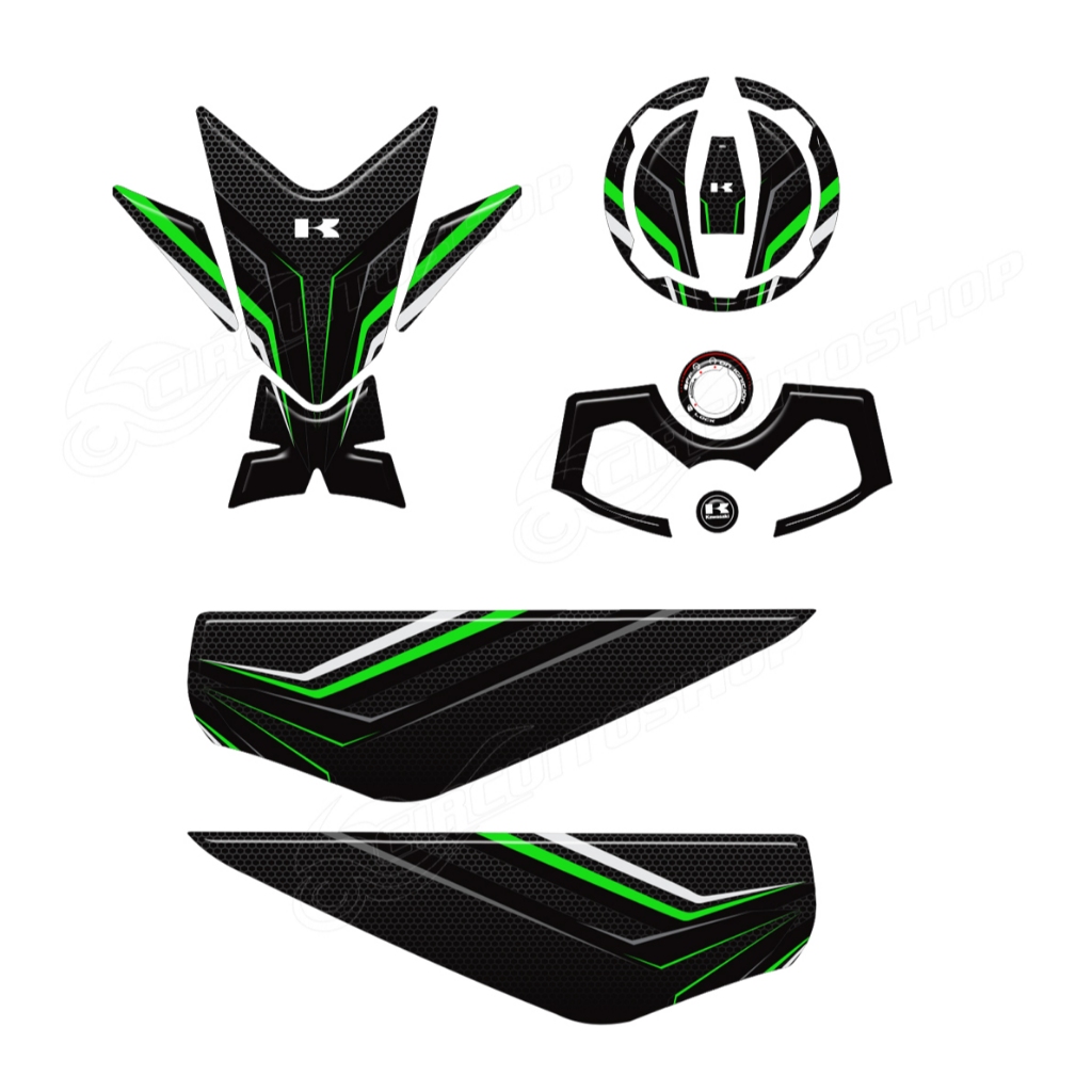 Adesivo Tanque Bocal Lateral Mesa M02 Moto Ninja 500 Z 500