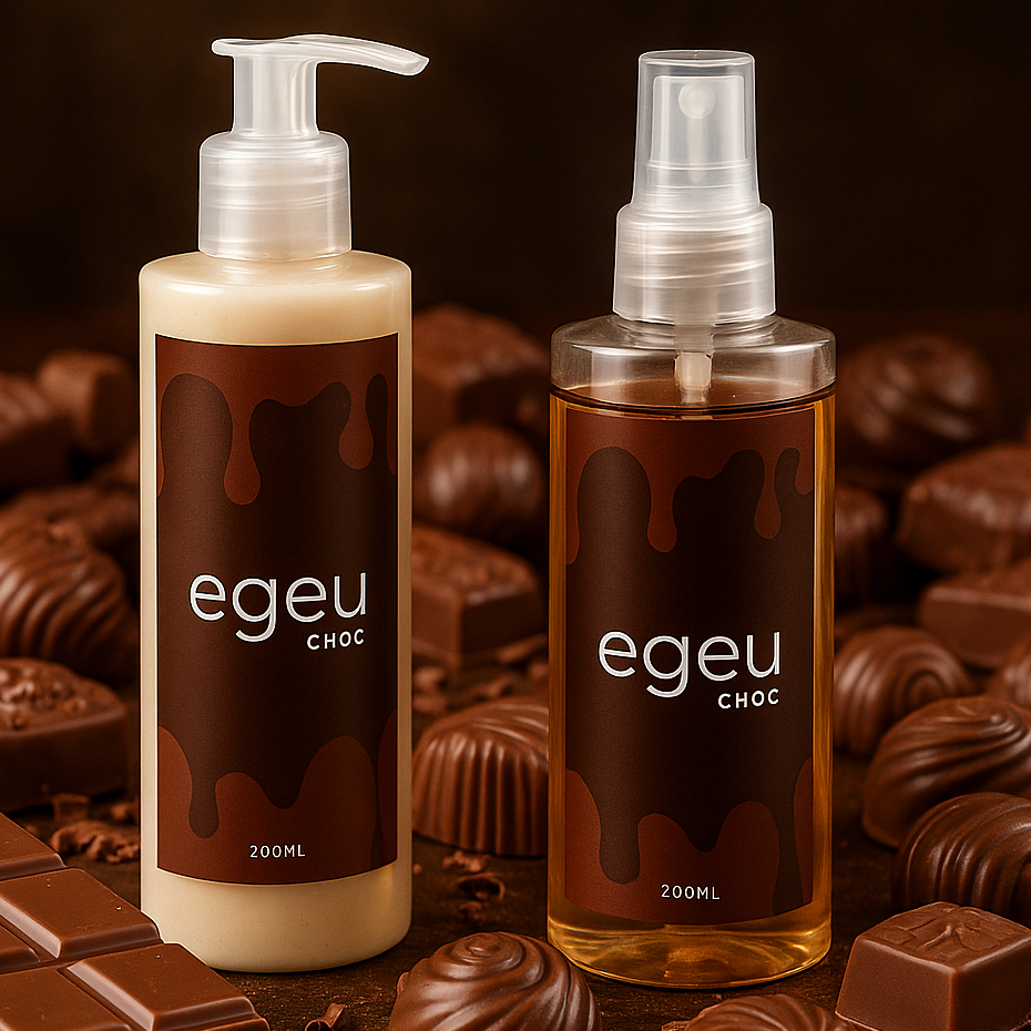 Kit Body Splash e Creme Hidratante Corporal Chocolate 200ml