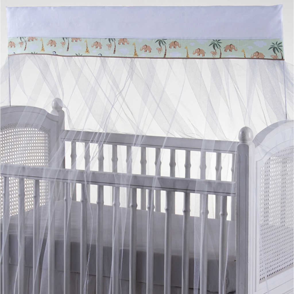 MOSQUITEIRO DE TULE COM BANDO BERÇO PADRAO AMERICANO