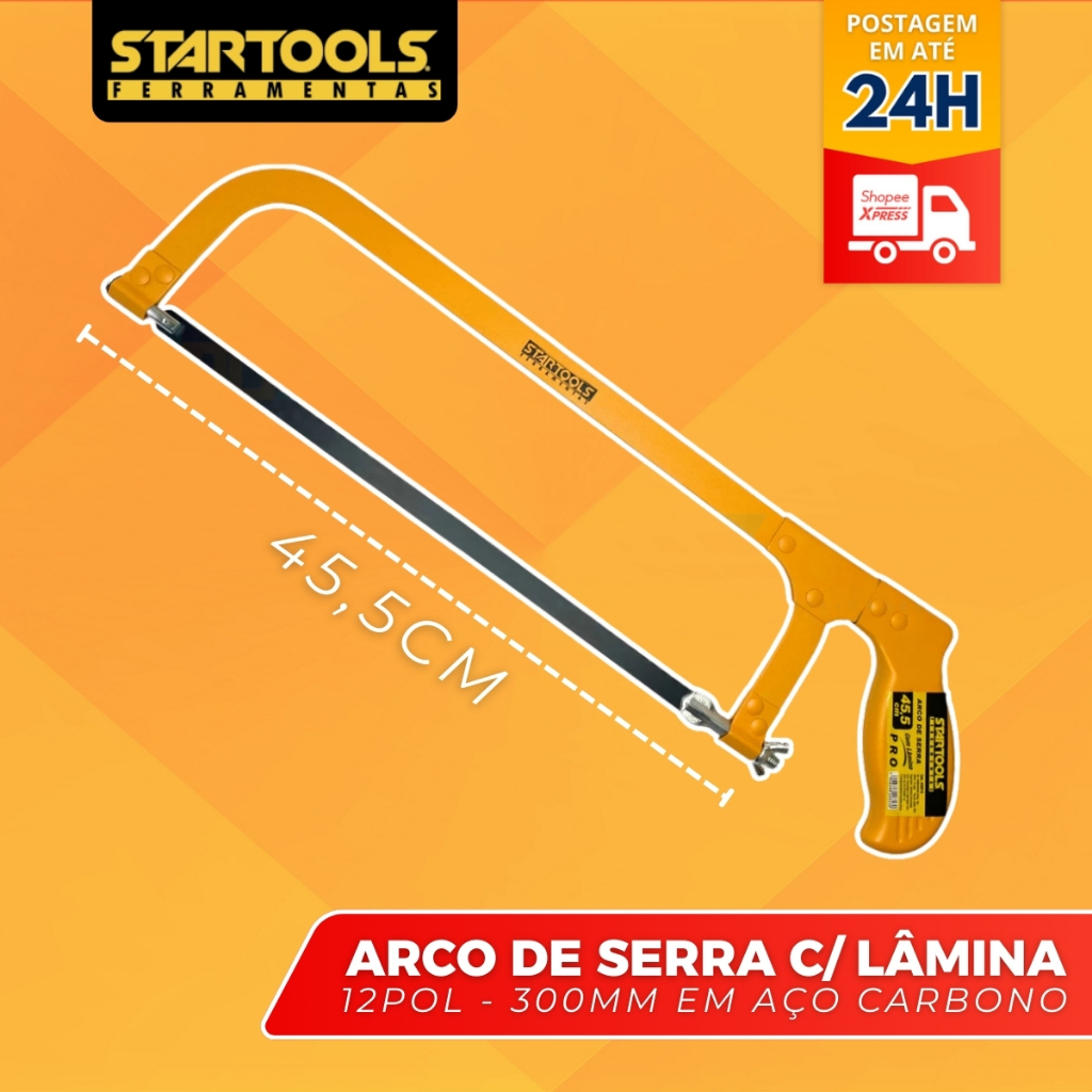 Arco De Serra Serrote C/ Lâmina 300mm 12 Pol Em Aço Carbono STARTOOLS