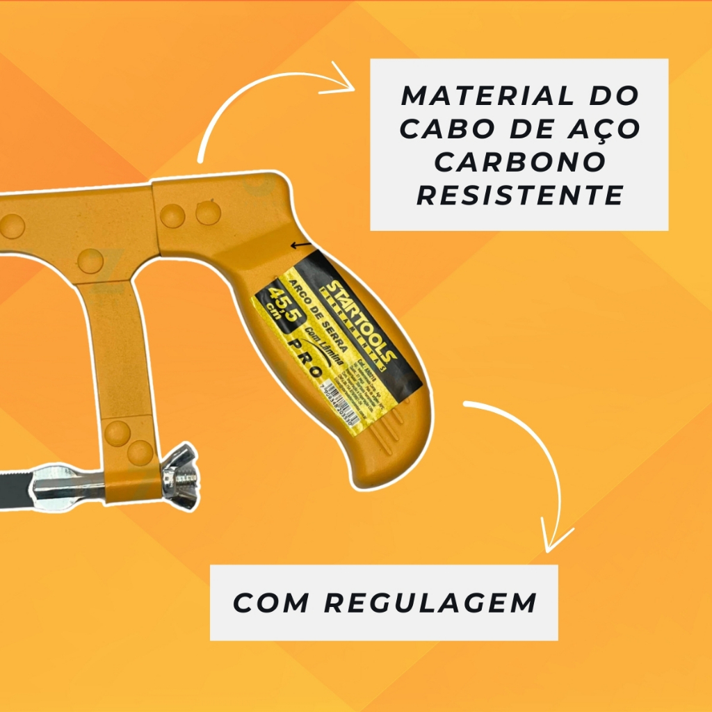 Arco De Serra Serrote C/ Lâmina 300mm 12 Pol Em Aço Carbono STARTOOLS · foto 2