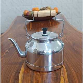 Chaleira Café, Leite, Chá de Alumínio Polido Cabo De Madeira Retro (2,9 Litros) em Oferta na Shopee