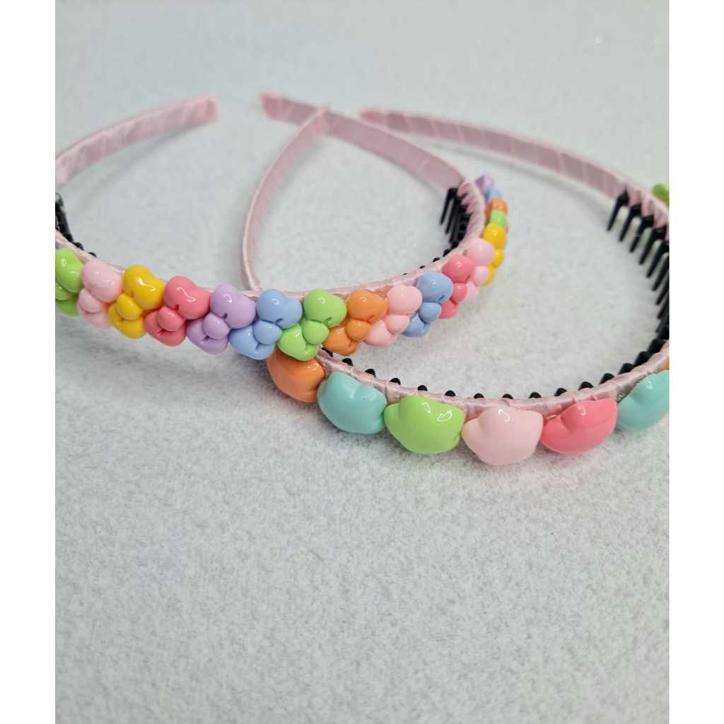 Tiara Colorida infantil Menina revestida com detalhe