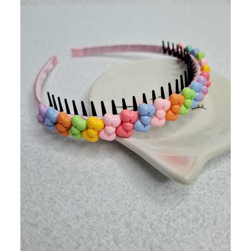 Tiara Colorida infantil Menina revestida com detalhe em Oferta na Shopee