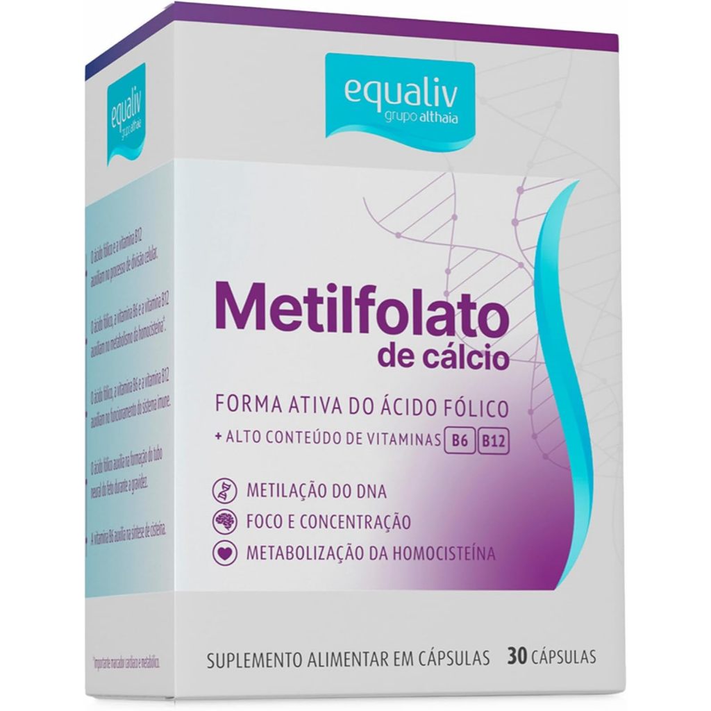 Suplemento Alimentar Metilfolato De Cálcio Equaliv Com 30 Cápsulas em Oferta na Shopee