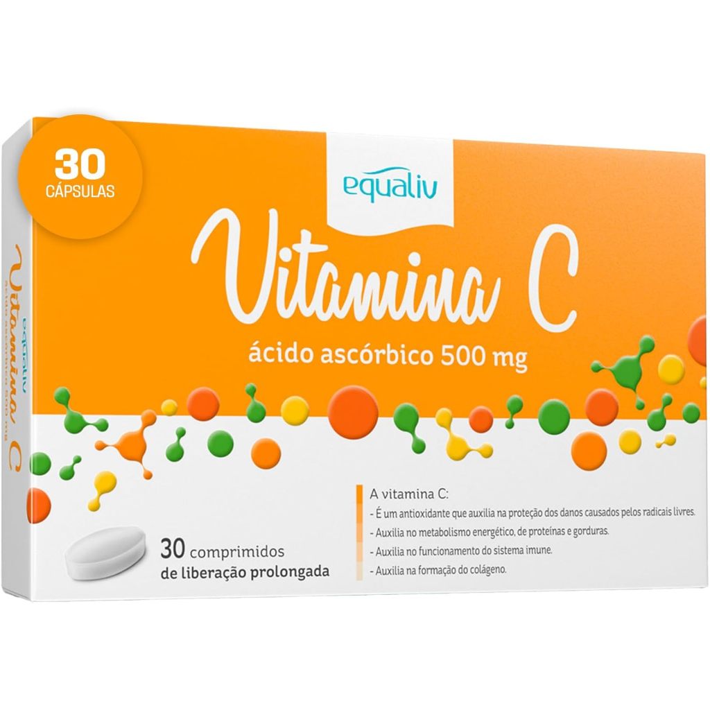 Vitamina C Equaliv Ácido Ascórbico 500mg Com 30 Comprimidos De Liberação Prolongada em Oferta na Shopee