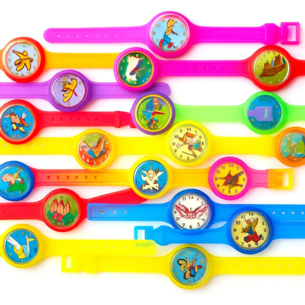 Kit 25 Mini Relogios De Brinquedo Infantil Menino Menina Festa Lembrancinha Colorido Dia Das Crianças Natal