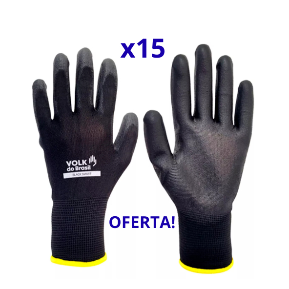 Kit 15 Luva Tatil Volk Multitato Luva PU Banho Poliuretano Mecanico Antiestatica Manutencao Obras em Oferta na Shopee